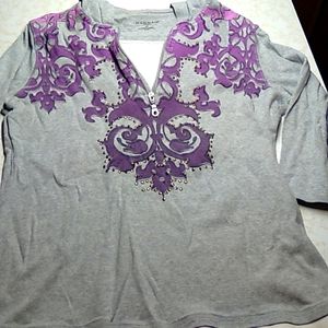 Lg hooded half zip shirt